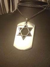 Israel Davidstern Juden Halskette in Silber Glaube Religion sehr modern TOP