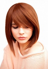 Braune Kurze Bob gestufte