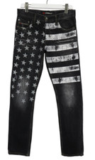 Cipo & Baxx C-1034 Herrenjeans W29/L32 Kegelförmig USA Flag Aufdruck Distressed