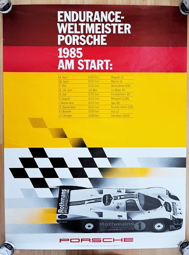 Original porsche plakat poster - porsche,