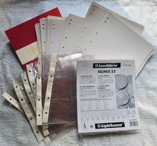 6 x "Numis 55" OVP + weitere Münzhüllen + viele Zwischenlagen - Münzzubehör