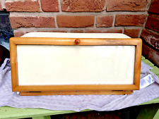 WÄCHTERSBACH D.R.G.M. Holz Keramik Brotkasten antik Art Deko made in Westgermany