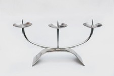 WMF KERZENSTÄNDER BIENENKORBMARKE ART DECO BAUHAUS VINTAGE 3 flam. VERSILBERT