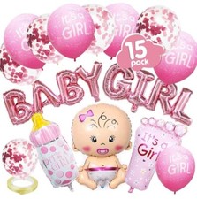 Baby party deko - rosa, blau