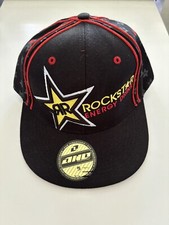 RARE VTG Rockstar Energy Drink Cap Hat Men's Size L Retro Style 2000s Snapback 
