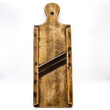 Antiker Krauthobel, Sauerkrauthobel, Krautreibe mit 2 Klingen aus Holz & Metall