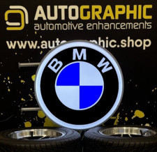 BMW Kreis beleuchtet Plug In Garage Schild hochwertig beleuchtet Wandbild