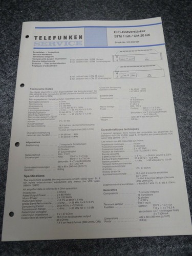Telefunken stm cm - stm-1, hifi