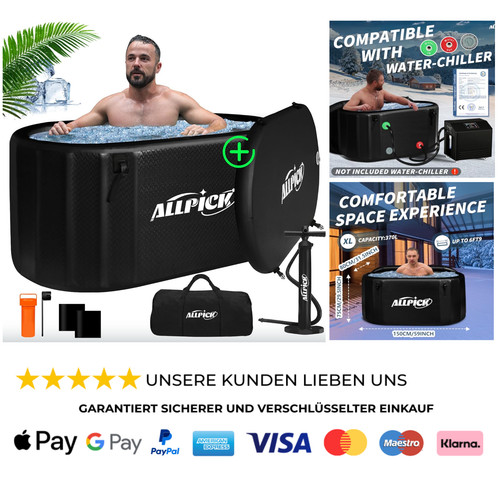 Eisbad tonne mit abdeckung - tonne,