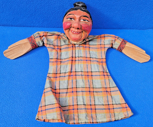 Alte holzkopf handpuppe - holzkopf,