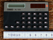 MBO SL 520 Solar cell calculator Taschenrechner klein 19 70 er Retro alt Vintage