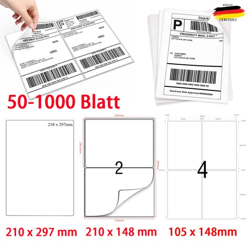 1000 blatt din etiketten - 1000, a4