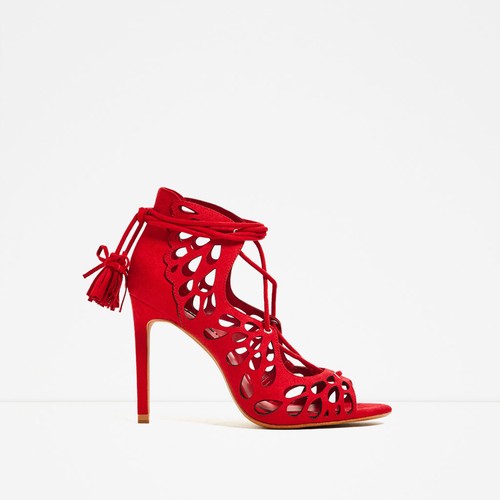 Zara rote sandalen neu mit - rote,