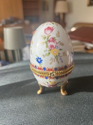 Porzellan schmuckdose - ei,
