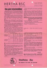 Fussball-Programmheft   66/67   RL   Hertha BSC Berlin - VfB Hermsdorf