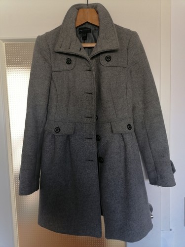 Mango woll mantel grau - mango,