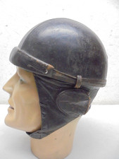 Uralter Leder Motorradhelm Vorkrieg  Ohne Kopf Nur Der  Helm  Ungereinigt