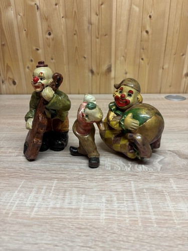 Clown figuren keramik - 3x,