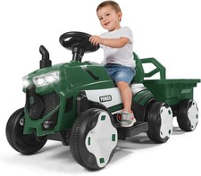 2in1 Elektrischer Traktor Kinder Aufsitztraktor Elektroauto mit MP3 LED Lichtern