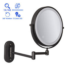 Kosmetikspiegel LED Beleuchtet 1X / 10X Vergrößerung Wand Schminkspiegel Spiegel