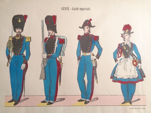 Large military engraving - military,