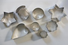 8 verschiedene Ausstechformen, Edelstahl, Plätzchen, Keks, Stern, Herz, Pilz