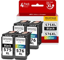 1-4x SET Patronen für Canon PG-575 576 XL PIXMA TS3550i TS3551i TR4750i TR4751i