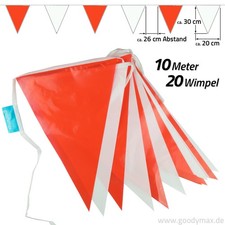 2 farbige Wimpelkette 10 m