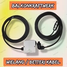 Einspeisesteckdose Komplett Set Wieland Betteri Kabel Stecker bis 20m Balkon KW