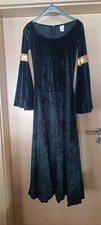 Mittelaterkleid Gothic Kleid Burgfräulein schwarz Gr.S Samt