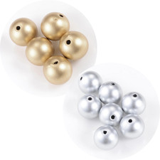 Acrylperlen Matt Gold & Silber