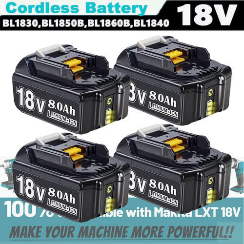 18v 8ah für makita - 4x,