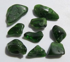 Chromdiopsid Chrom-Diopsid, getrommelt, 32.5 Ct. Rohedelsteine (E1498)