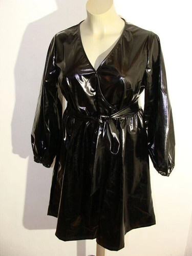 Sexy schwarzes wetlook - schwarzes,