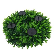 B-Ware Künstlicher Kranz MCW-O97, Türkranz, Deko Buchsbaum In-/Outdoor 45cm