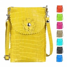 DAMEN LEDER SMART PHONE TASCHE CROSS BODY BAG Handy Schultertasche Umhängetasche