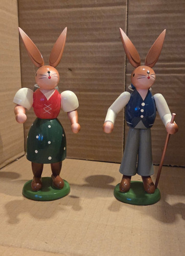 Osterhasenpaar lackiert - ,