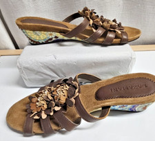 LAZAMANI brown leather textile