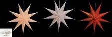 Leuchtstern 9 Zacken 60cm Papiertstern INKLUSIV KABEL Weihnachtsstern 6 Farben
