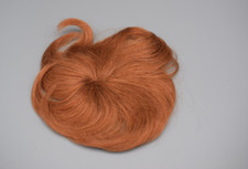 Puppenperücken - Echthaar Perücke Tresse Sattelform -   rot - 8 cm