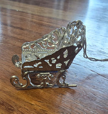 Nikolaus Schlitten Zinn Babette Schweizer alt weihnachten Christbaum Schmuck alt