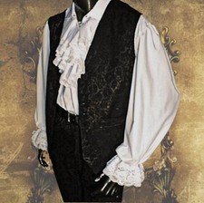 Gothic Mittelalter  Steampunk Victorian Brokat Weste 48 50 52 54 56 M L XL XXL