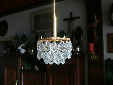 prunkvoller kleiner  Lüster Palme 1 flammig mit 39 Teilen Bleikristall  Behang