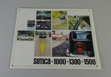 Prospekt / Broschüre Simca 1000 / 1300 / 1500 Stand 1964