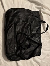 Schwarze Damen Handtasche Tasche Schwarz Umhängetasche Shopper City Bag Groß 