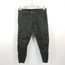 G-Star Cargohose Rackam Straight Tapered Cuffed Herren W30 L32 Grün Hose Stretch