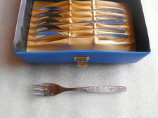 DDR Besteck 6 Kuchengabeln  ABS Rostfrei Modell DIANA Jagdmotiv Muster Kult