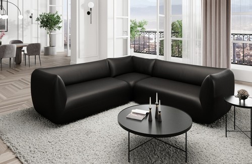 Leder couch ecksofa design - leder,