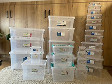 AUFBEWAHRUNGSBOX TRANSPARENT BOX KUNSTSTOFFBOX KLAPPBOX PLASTIKBOX 1-30l 