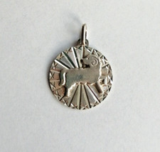 Anhänger rund mit Sternzeichen Widder Silber 925 (2676)